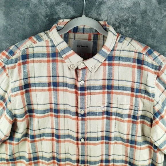 Carhartt WIP Work In Progress L/S Swenson Flannel Shirt Mens XL Multicolor